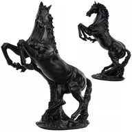 Figurki dekoracyjne - FIGURKA KOŃ konia DUŻA XL 56cm dekoracyjna czarna ozdoba na prezent do domu - miniaturka - grafika 1