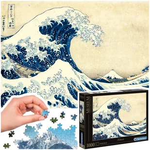 Clementoni puzzle Hokusai Wielka fala w Kanagawie drzeworyt 1000 elementów - Puzzle - miniaturka - grafika 1