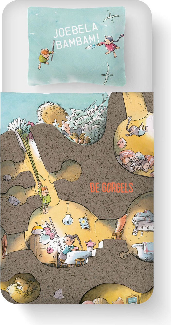 Dekbedovertrek pościel dziecięca bawełniana Gorgels 140x200 cm łóżko pojedyncze Wielokolorowy