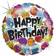 Urodziny dziecka - Balon foliowy Happy Birthday Baloniki - 46 cm - 1 szt. - miniaturka - grafika 1