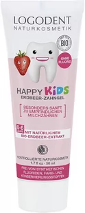 Logona HAPPY KIDS Żel do zębów dla dzieci z bio-truskawką 173 2520 - Pasty do zębów - miniaturka - grafika 1