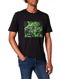 Koszulki męskie - HUGO T-shirt męski, czarny (Black1), S - grafika 1