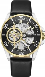 Zegarek Zegarek męski KENNETH COLE KCWGE0012805 czarny klasyczny skeleton - Zegarki męskie - miniaturka - grafika 1