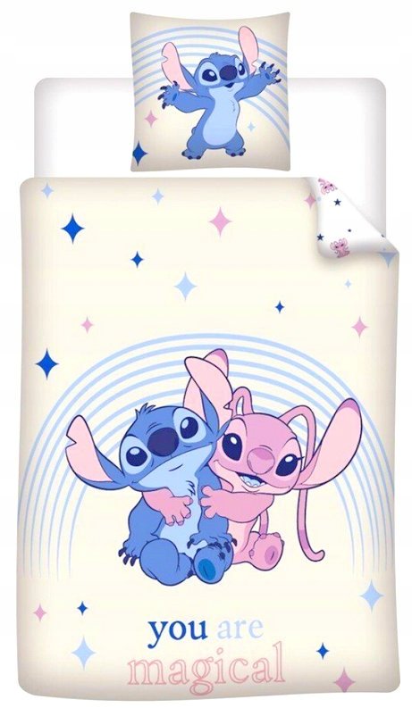 Pościel Bawełniana 140 X 200 Lilo & Stitch Angel Sticz Disney Dla Dziecka
