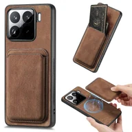 Etui i futerały do telefonów - Do Xiaomi 15 Case Retro Skórzany Pokrowiec Na Telefon TPU z Odłączanym Gniazdem na Kartę - Brązowy Wielobarwny Brown - miniaturka - grafika 1