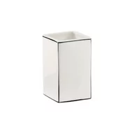 Kubki na szczoteczki do zębów - Czarno-biały ceramiczny kubek na szczoteczki do zębów Sapho Lucrezia - miniaturka - grafika 1