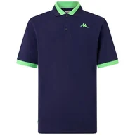 Koszulki męskie - Kappa Męska koszulka polo neonowa niebieska rozmiar XL - miniaturka - grafika 1