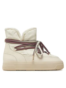 Tommy Hilfiger Śniegowce Snowboot Monogram Faux Fur FW0FW08389 Beżowy - Śniegowce damskie - miniaturka - grafika 1