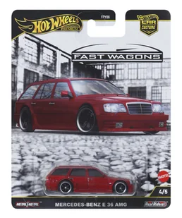 HOT WHEELS Premium Mercedes-Benz E 36 AMG Czerwony Fast Wagons Premium - Samochody i pojazdy dla dzieci - miniaturka - grafika 1
