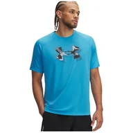 Koszulki sportowe męskie - Koszulka męska Under Armour M Tech Print Fill SS Rozmiar: XXL / Kolor: niebieski - miniaturka - grafika 1