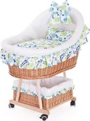 Łóżeczka i kojce - WickerPL BABY ŁÓŻECZKO WIKLINOWE DLA NIEMOWLĄT 90X60 H32/60 CM - miniaturka - grafika 1