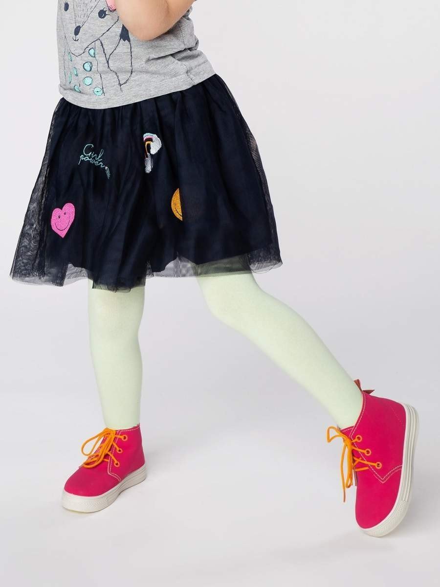 Dziewczęce rajstopy gładkie 80den miętowe Marilyn r.116/122