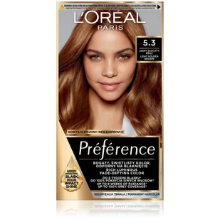 Loreal Recital Preference G 5.3 Virginie Jasny Brąz złocisty - Farby do włosów i szampony koloryzujące - miniaturka - grafika 1