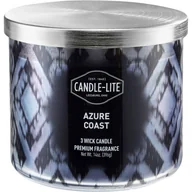 Świece - Świeca zapachowa naturalna 3 knoty Azure Coast Candle-lite 396 g - miniaturka - grafika 1