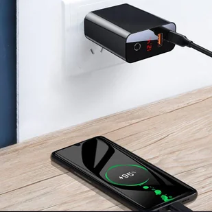 Baseus Speed PPS ładowarka sieciowa EU USB + USB Typ C PD3.0 QC3.0 45W czarny (CCFSEU907-01) - Ładowarki do telefonów - miniaturka - grafika 11