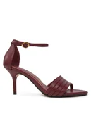Sandały damskie - Gino Rossi Sandały NELLY-SLT1527-7 Bordowy - miniaturka - grafika 1