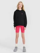 Spodnie i spodenki dla dziewczynek - 4F Legginsy kolarki dzianinowe dziewczęce - różowe 122 (6-7 lat) - miniaturka - grafika 1