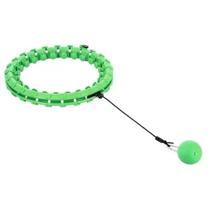 ZESTAW HULA HOP HHW01 GREEN Z WYPUSTKAMI I OBCIĄŻNIKIEM HMS + PAS BR163 RED - Pozostały sprzęt i akcesoria do ćwiczeń - miniaturka - grafika 1