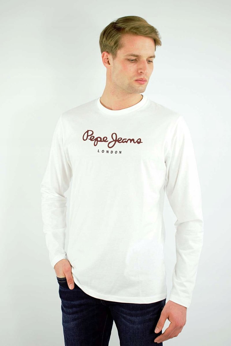 LONGSLEEVE MĘSKI PEPE JEANS PM501321 BIAŁY - S