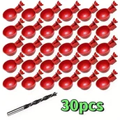 Inne - TEMU 30 Sztuk Kurczaka Automatyczny Podajnik Wody Automatyczny Podlewania Wygodny I Czysty Może Być Używany Na Różne Pojemniki Domowy Ptaszarnia - miniaturka - grafika 1