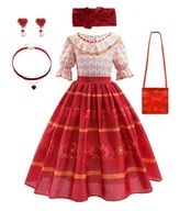Stroje karnawałowe - Sukienka Strój Przebranie Encanto Dolores 98/104 Zestaw - miniaturka - grafika 1