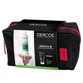Szampony do włosów - VICHY Dercos szampon przeciwłupieżowy do włosów normalnych i przetłuszczających się 390ml + żel pod prysznic 200ml ZESTAW W KOSMETYCZCE - miniaturka - grafika 1