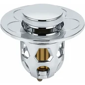 Korki do umywalek - [Srebrny] Uniwersalny korek odpływowy ze stali nierdzewnej, filtr odpływowy, konwerter odbojowy, pręt popychający, rdzeń odpływu zlewu - miniaturka - grafika 1