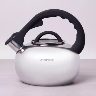 Kamille CZAJNIK STALOWY Z GWIZDKIEM INDUKCJA 2,8L GAZ 0687 - Czajniki na gaz - miniaturka - grafika 1