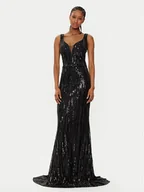 Sukienki - Fracomina Sukienka wieczorowa FQ24WD3014W53601 Czarny Slim Fit - miniaturka - grafika 1