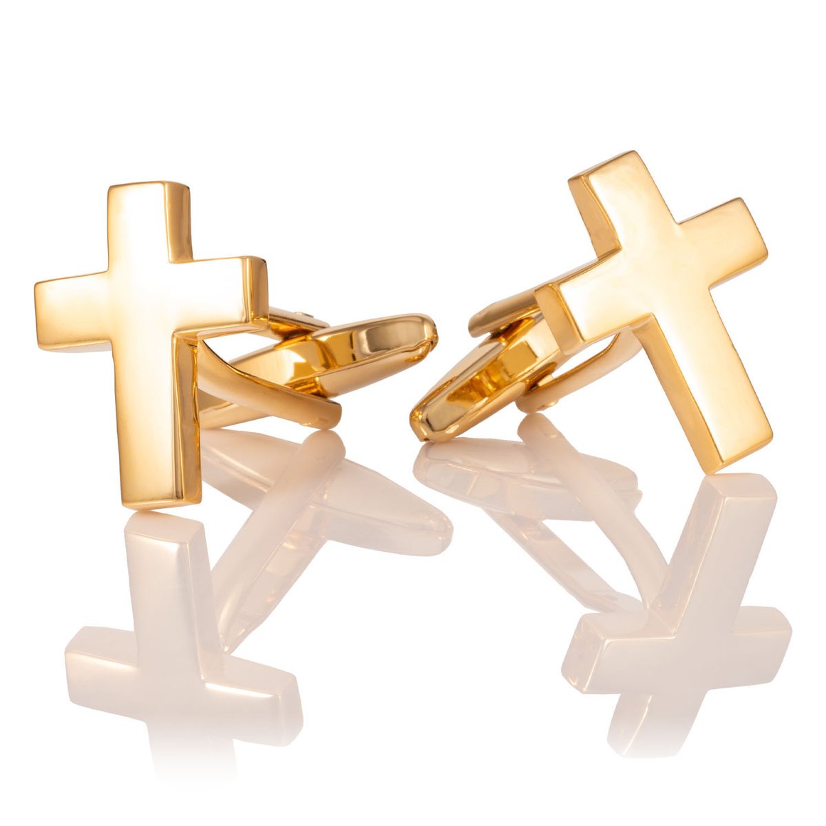 Spinki do mankietów Złoty Krzyżyk X2 AJ740