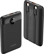 Powerbanki - Powerbank Hoco Bateria zewnętrzna (Powerbank) VEGER C11 BEST - 10 000mAh LCD z kablem Typ C + Apple Lightning 8-pin QC3.0 PD 22,5W (W1170) - miniaturka - grafika 1