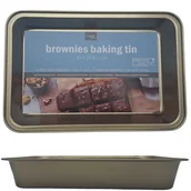 Formy do ciast - BLACHA FORMA DO PIECZENIA CIASTA PROSTOKĄTNA BLASZKA 30x20x5 cm ZŁOTA - miniaturka - grafika 1