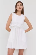 Sukienki - RED Valentino sukienka kolor biały midi rozkloszowana - miniaturka - grafika 1