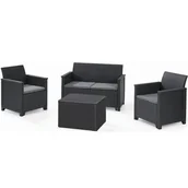 Meble ogrodowe - Zestaw mebli ogrodowych KETER Elodie 17211877 Grafitowy - miniaturka - grafika 1