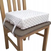 Krzesełka do karmienia - CZAS BOBASA PODWYŻSZENIE NA KRZESŁO DLA DZIECI SIEDZISKO MINKY ECRU - miniaturka - grafika 1