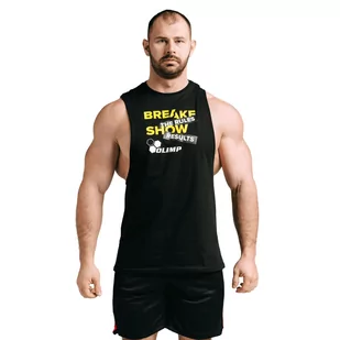 Męska koszulka treningowa Olimp - Men Sleeveless Rules czarna-XXL - Koszulki sportowe męskie - miniaturka - grafika 1