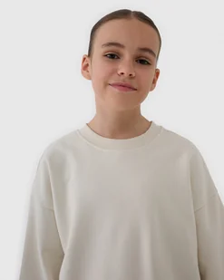 4F Bluza dresowa nierozpinana bez kaptura dziewczęca - beżowa 122 (6-7 lat) - Bluzy dla dziewczynek 4F Bluza dresowa nierozpinana bez kaptura dziewczęca - beżowa 122 (6-7 lat) - Bluzy dla dziewczynek - miniaturka - grafika 1