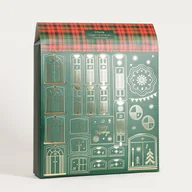 Ozdoby bożonarodzeniowe - HOMLA Kalendarz adwentowy SANTA'S SELECTIONS Tartan 24 szt. - miniaturka - grafika 1