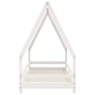 Rama łóżka dla dzieci, biała, 90x200 cm, drewno sosnowe Lumarko! - Łóżeczka i kojce - miniaturka - grafika 4