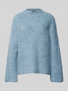 Sweter z dzianiny o luźnym kroju z dodatkiem żywej wełny model ‘AMALA’ - Swetry damskie - miniaturka - grafika 1