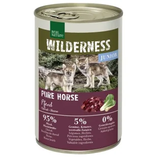 REAL NATURE WILDERNESS Junior Pure Horse — Konina 6x400 g - Mokra karma dla psów - miniaturka - grafika 1