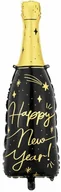 Sylwester - Balon foliowy Butelka szampana Happy New Year - 88 cm - 1 szt. - miniaturka - grafika 1