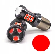 Żarówki samochodowe - żarówka P21/5W Led BAY15D 12V Can 1400lm czerwona - miniaturka - grafika 1
