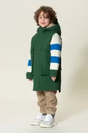 Kurtki i płaszcze dla dziewczynek - Gosoaky kurtka przeciwdeszczowa dziecięca STRIPED FOX kolor zielony - miniaturka - grafika 1