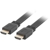 Kable - LANBERG LANBERG Kabel HDMI-HDMI M/M v2.0 1m czarny płaski (CA-HDMI-21CU-0010-BK) - miniaturka - grafika 1