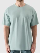 Koszulki męskie - T-shirt oversize z nadrukiem męski 4F 4FRSS24TTSHM2543-47S Zielony Roz. L - miniaturka - grafika 1