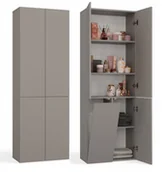 Szafki łazienkowe - Słupek, szafka łazienkowa, Nel, 60x30x174 cm, szary, mat - miniaturka - grafika 1