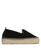 Espadryle damskie - Manebi Espadryle Double Sole Espadrilles K 1.0 D0 Czarny - miniaturka - grafika 1