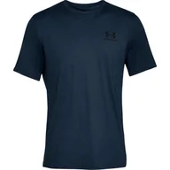 Koszulki męskie - Koszulka męska Under Armour Sportstyle Left Chest SS Dark Blue XL - miniaturka - grafika 1