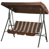 Huśtawki - Saska Garden Huśtawka balkonowo ogrodowa 3 osobowa 170x110x153cm pasy 1031613 - miniaturka - grafika 1